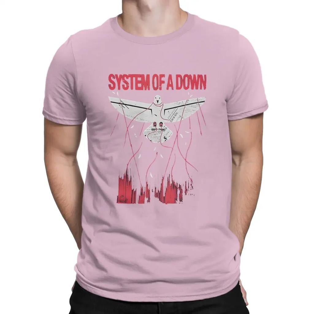 Bird down T shirt pure cotton hipster T-shirt crew neck System Of A Down tee shirt short sleeve tops Classic