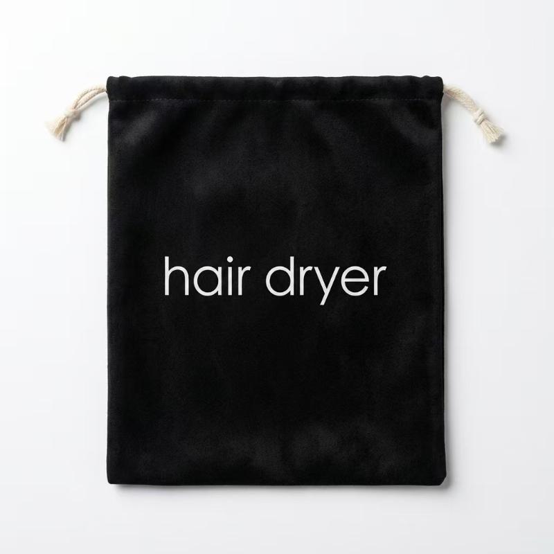 Suede Nap Hair Dryer Storage Bag With Drawstring Hair Diffuser Bag Perfect For Travel Home Hotel Daily Use