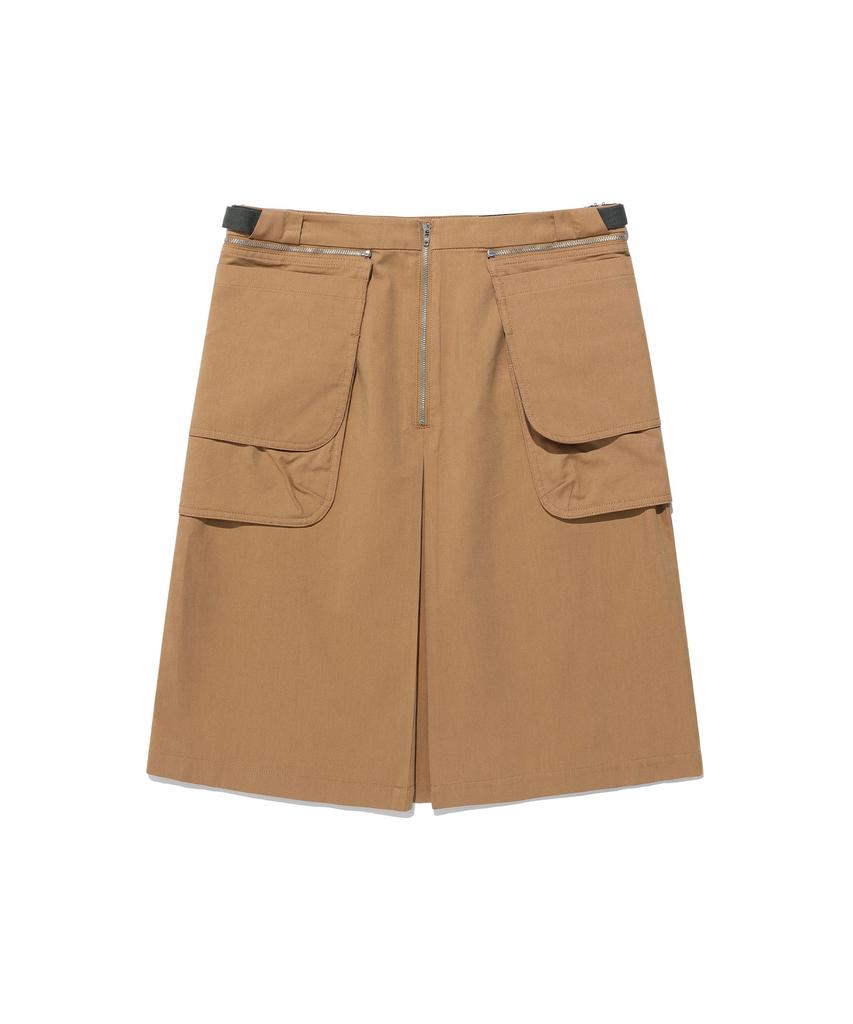 Nice Ghost Club Ffats Pleats Belt Pocket Skirt_Beige(Ng2Fsupa91A)