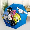 Hello Kitty, Sanrio Characters Automatic Opening and Closing Folding Umbrella with 8 Rib Frame and Compact Travel Design, Perfect for All Oc