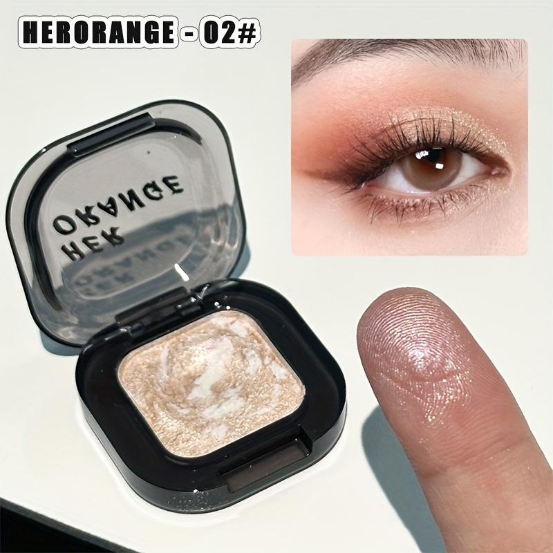 Mini Mashed Potato Monochrome Eyeshadow, Glitter Highlighter Shimmer Palette with Soft Cream Texture Natural Waterproof & Sweat-Proof Eye Makeup