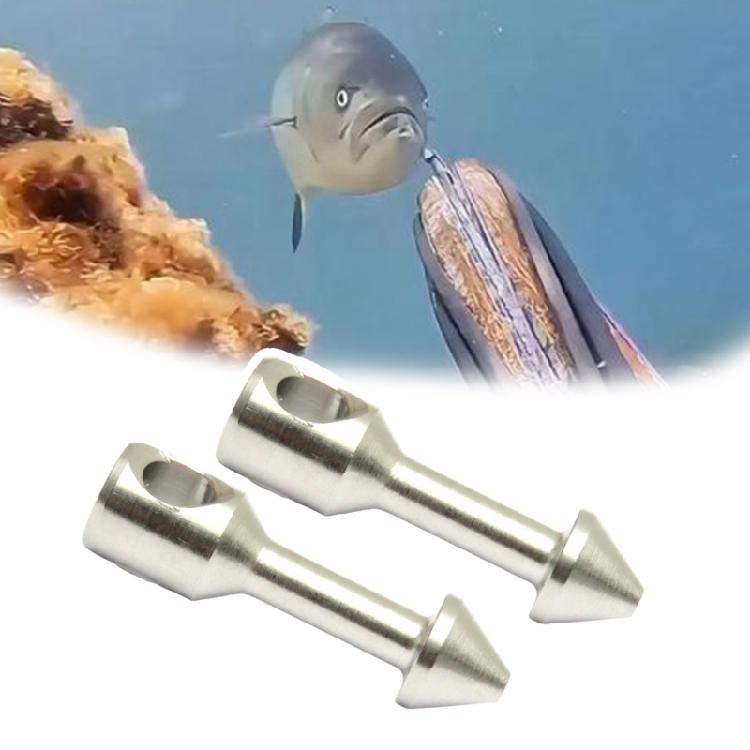 2Pcs Portable Fishing Tackle Spearfishing Insert Diver Speargun Band Diver Spearfishing Wishbone Nails Stainless Steel