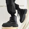 Black Men Boots Comfortable Ankle Boots Men Korean Casual Shoes Male 2024 Lace Up Outdoor Good Quality Shoes Men Autumn
