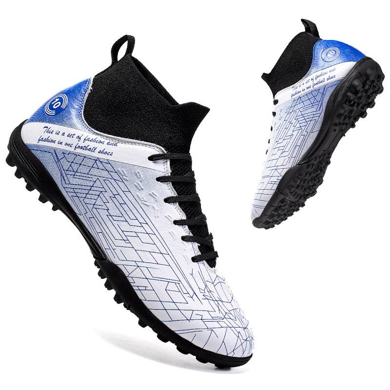 High-top football shoes new 2024 student professional training long spikes youth broken nails Champions League football shoes