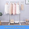 Compact Stainless Steel Clothes Drying Rack - Floor Standing Single Pole Hanger for Balcony