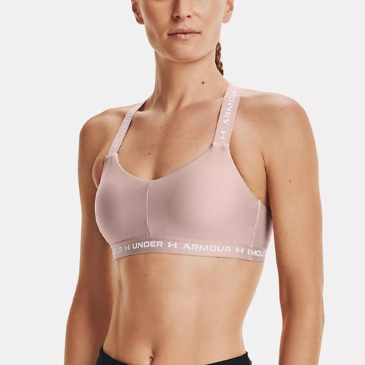 Under Armour Crossback Low-Impact Quick Dry Sports Bra Women Fast-Pink 1361033-667