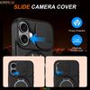Luxury Heavy Duty Rugged Armor Magnetic Bracket Case For iPhone 17 16 15 14 13 Pro Max Plus 17Air Slide Camera Protection Cover