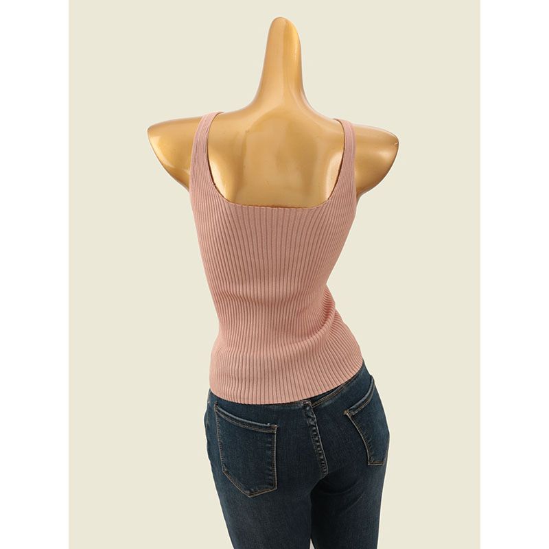 High Quality Square Collar Thin Cami Foreign Trade Original Order Silk Feel Thread High Elastic Slim Fit Summer Can Be Worn Outside