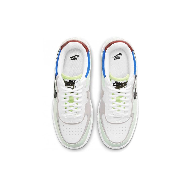 Nike Air Force 1 Shadow SE Pixel Swoosh - Barely Green Women Sneakers White Platinum-Violet Black CV8480-300