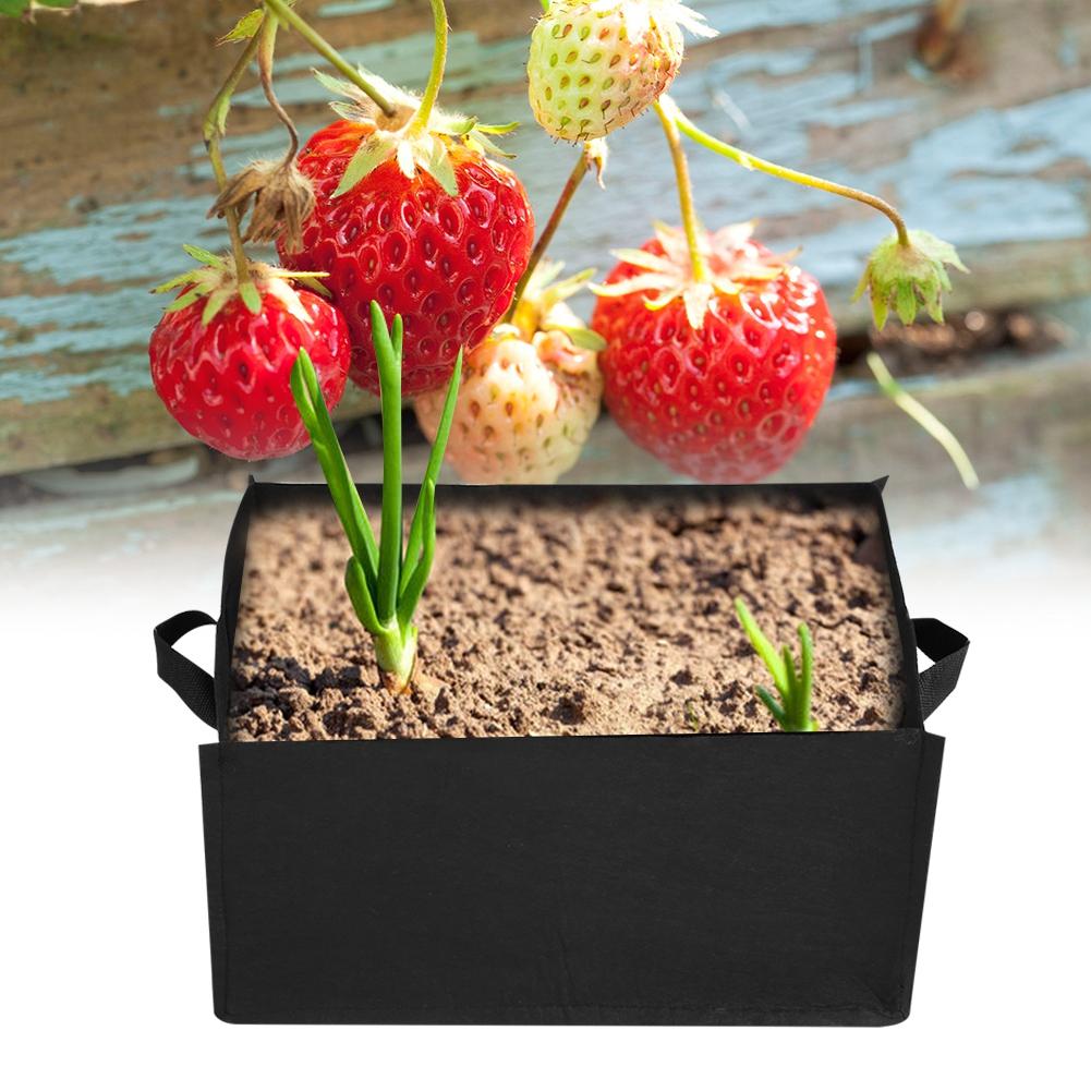 1Pc Vegetable Strawberry Planting   Bag Garden Plant Flower Nursery Planter(S 40*30*20cm)