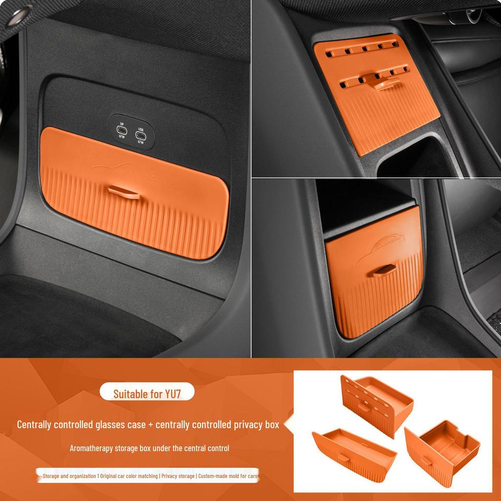 Xiaomi YU7 Car Console Hidden Storage Box with Air Freshener Compatibility