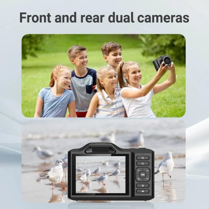 4K Digital Camera XJ600 with 64MP Dual Cameras and 18X Digital Zoom 2.8 Inch Screen with WIFI for Family Photography & Vlogging