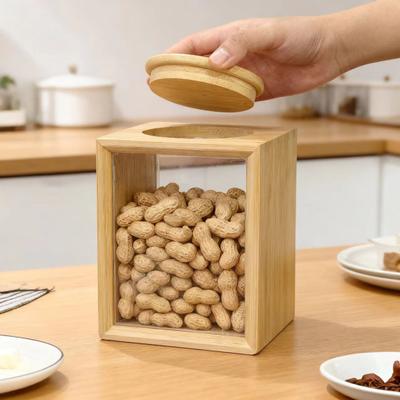 Large Capacity Storage Jar with Dustproof Lid Clear Multifunctional Fruit Dry Goods Nuts Grain Cereal Seasoning Tea Leaf Container Storage Box