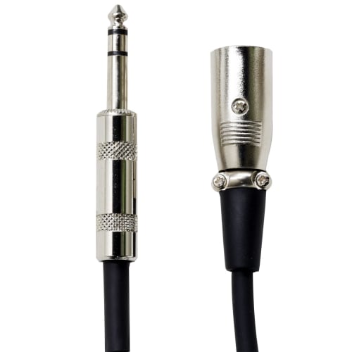 Kikutani TECH Line Cable, TXTR-1.5, 1.5m, TRS Male to XLR Male, for connecting an audio interface to monitor speakers