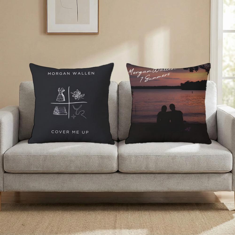 Morgan Wallen Cushion Cover Multi-Scene Pillow Cover for Home & Car - Reversible, Soft & Durable for Daily Use