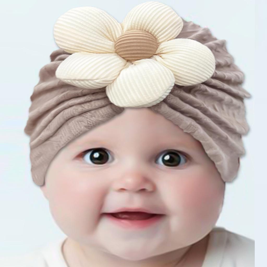 

Autumn Baby Soft Jacquard Flower Hat
