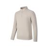 Solid Color Embroidered Logo Knit Stand Collar Long Sleeve T-Shirt Men Tops Light-Gray Yellow Khaki SC2240143A-KH10