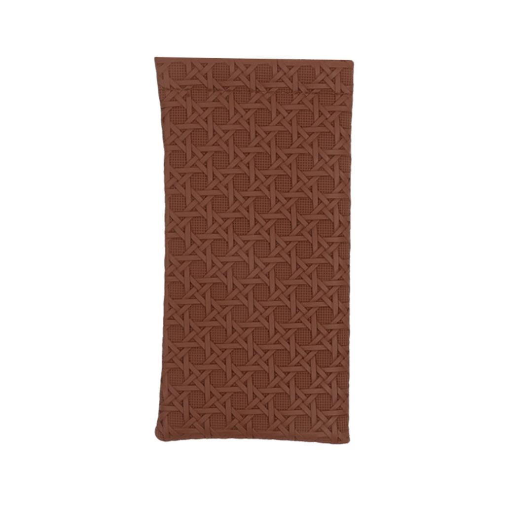 1pc Minimalist Elegant Trendy Glasses Pouch Woven Texture PU Leather Portable Sunglasses Storage Box Durable Protective Containe