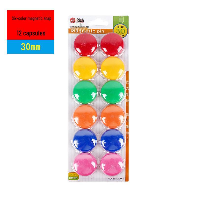 Smiley Face Magnetic Buttons: Colorful, Strong Magnets for Whiteboards & Chalkboards