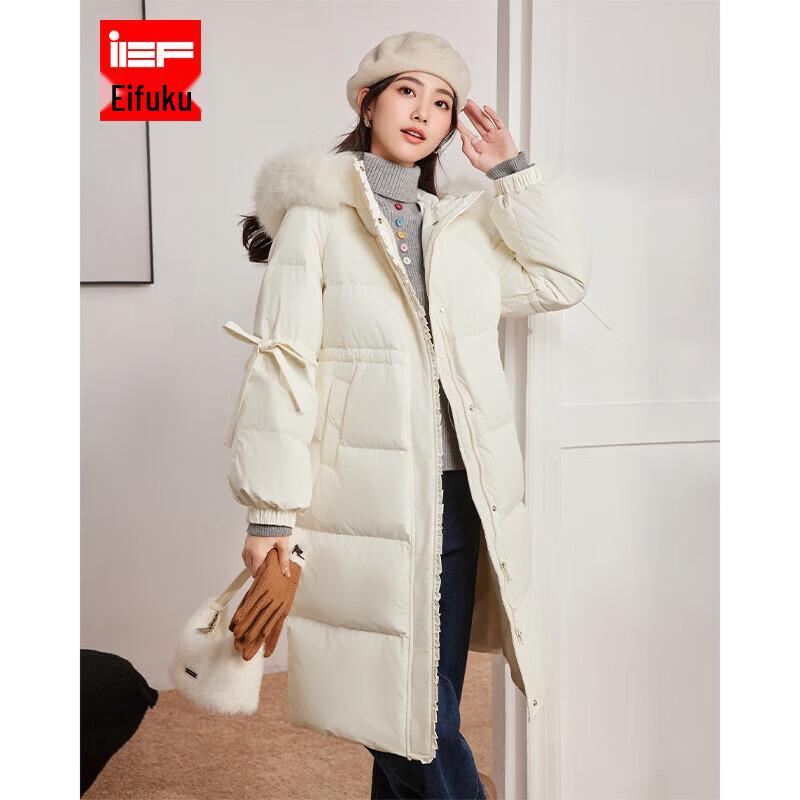 IEF Women s 2025 Winter Korean Style Long Down Coat S