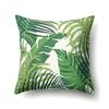 Polyester Pillow Case Nordic Ins Style Plant Flower Print Peach Leather Velvet Cushion Cover Car Waist Cushion Cover