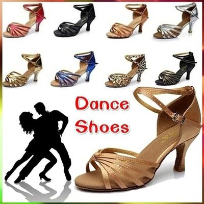 Moda Kadın Salon Tango Ayakkabıları Latin Dans Ayakkabıları Parti Orta Topuklu Ayakkabılar