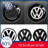 2026 Het För VOLKSWAGEN VW 40 45 50mm ABS Ihålig Bilratt Centeremblem Klistermärke För Volkswagen Polo VW GTI Golf Je
