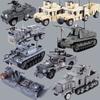 Seconda Guerra Mondiale Carro Armato Militare USA Artiglieria a Razzo Blocchi da Costruzione Soldati Esercito Figure Veicolo Corazzato Modello MOC Mattoncini Giocattoli Regali per Ragazzi