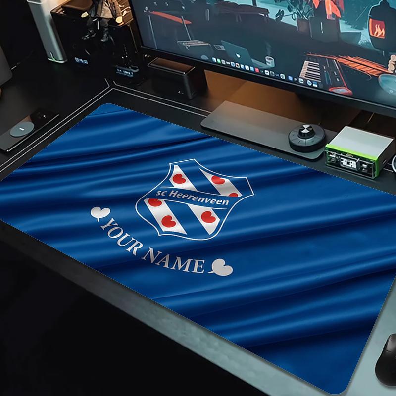 SC Heerenveen Druck Kissen Rutschfest Laptop Tablet Großes Mauspadd XXL Matte Mini-PC Spielmatte Mit Verriegeltem Rand