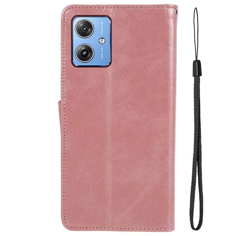 For Motorola Moto G64 5G Case Calf Texture PU Leather Folio Phone Cover