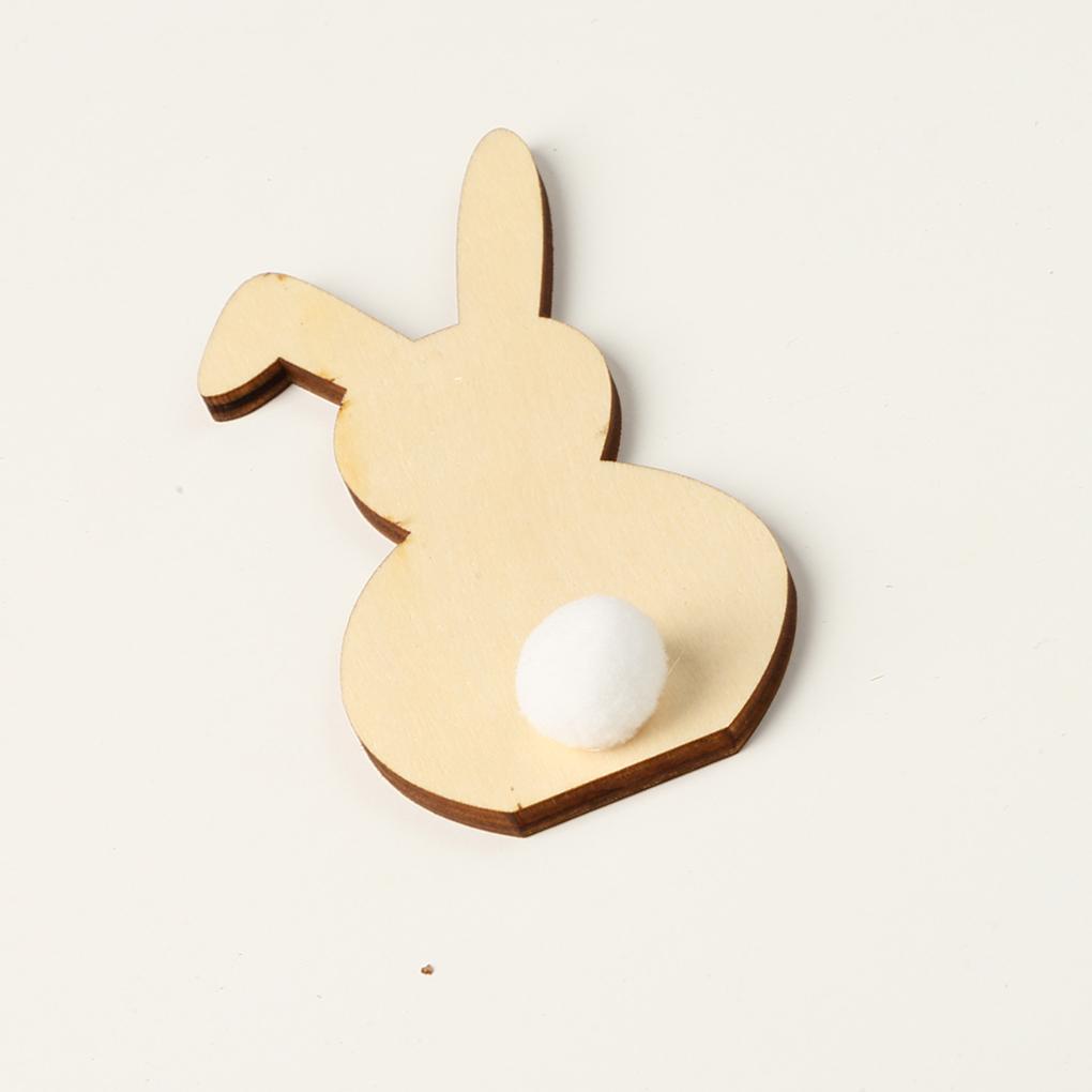 Pack of 5 Rabbit Wood Slices Easter Decorations ple Style Scrapbooking Crafts Birthday Accessories DIY Kits for Adults
