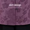 Datang Furen Embroidered Stand Collar 3/4 Sleeve Shirt for Elderly Women