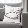 M-Mamegoma S-Seal Cute Meme Pillow Cases for Bedroom Living Room Sofa Home Decor Polyester Cushion Cover with Zipper