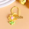 Colorful DIY Flower Keychain: Handmade Soft Rubber Floral Pendant & Bag Charm Accessory