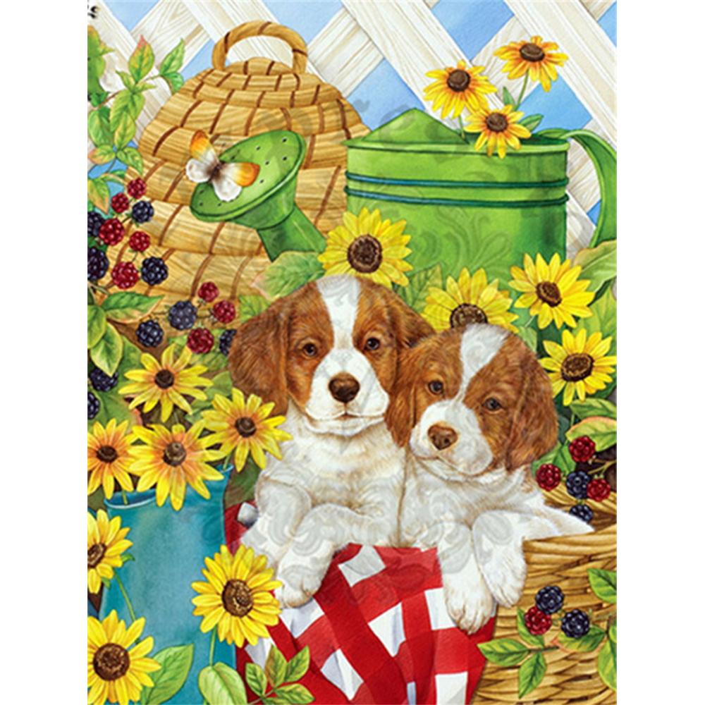 3D Diamond Embroidery Painting Animal Dog Art Rhinestone Full Square Diamond Mosaic Garden Handicraft Handmade Gift