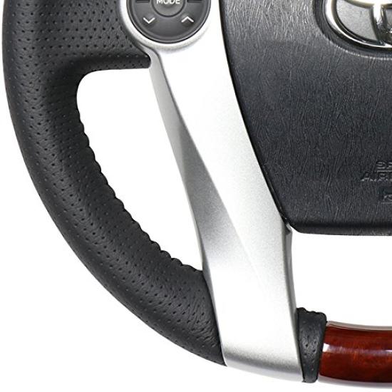 REAL Steering Wheel Series Series Series Prius Brown Wood [10th Aqua/30th Prius/40th Alpha] [Standard Grip] 30-1-BRW