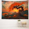 Sunset Cartoon Forest Tapestry Wall Hanging Kawayi Bohemian Tropical Art Scenery Bedroom Simple Home Decor