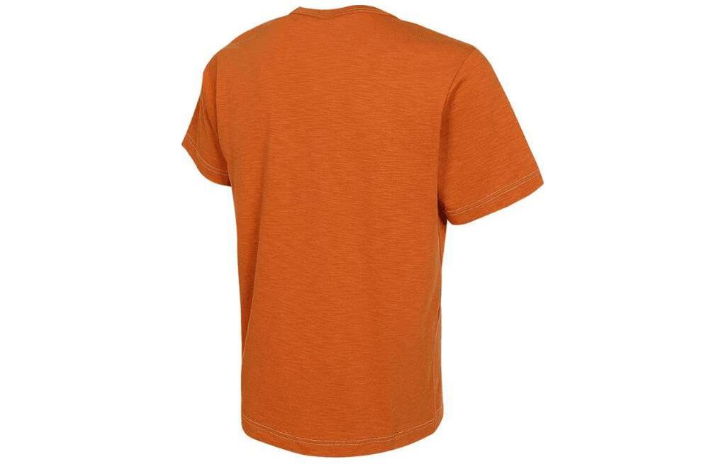 Nike T Shirts Men's Orange Crew Neck Moderate Straight Fit FN2646-815