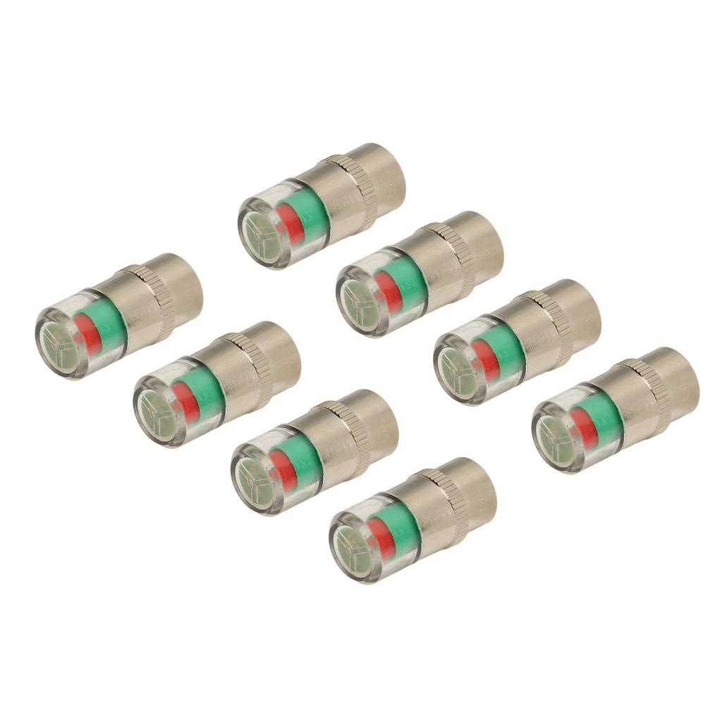 8 Pcs Car Tire Pressure Caps 35 PSI 2.4 Bar TPMS Tire Pressure Monitor Sensor Indicator 3 Color Alert