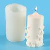 Cylinder Candle Molds for Candle Making Tree Leaf Rose Pillar Silicone Mold for Resin Casting Soap Clay Craft Home Decor