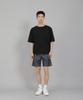 Seinteukeulu Plain R-Neck Half-Sleeve T-Shirt Rhr-896 Black
