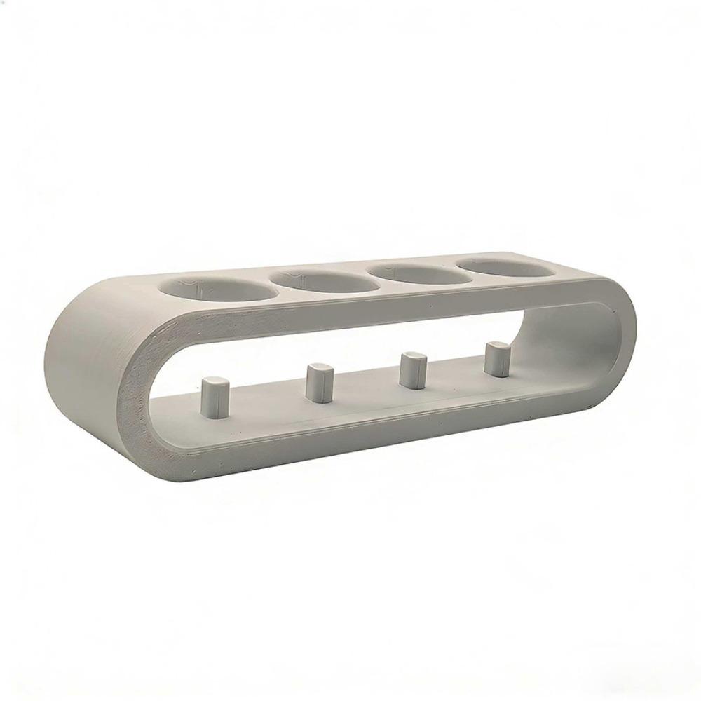 

4 Holes Toothbrush Organizer Eco-friendly Bathroom Storage Rack Vanity белый