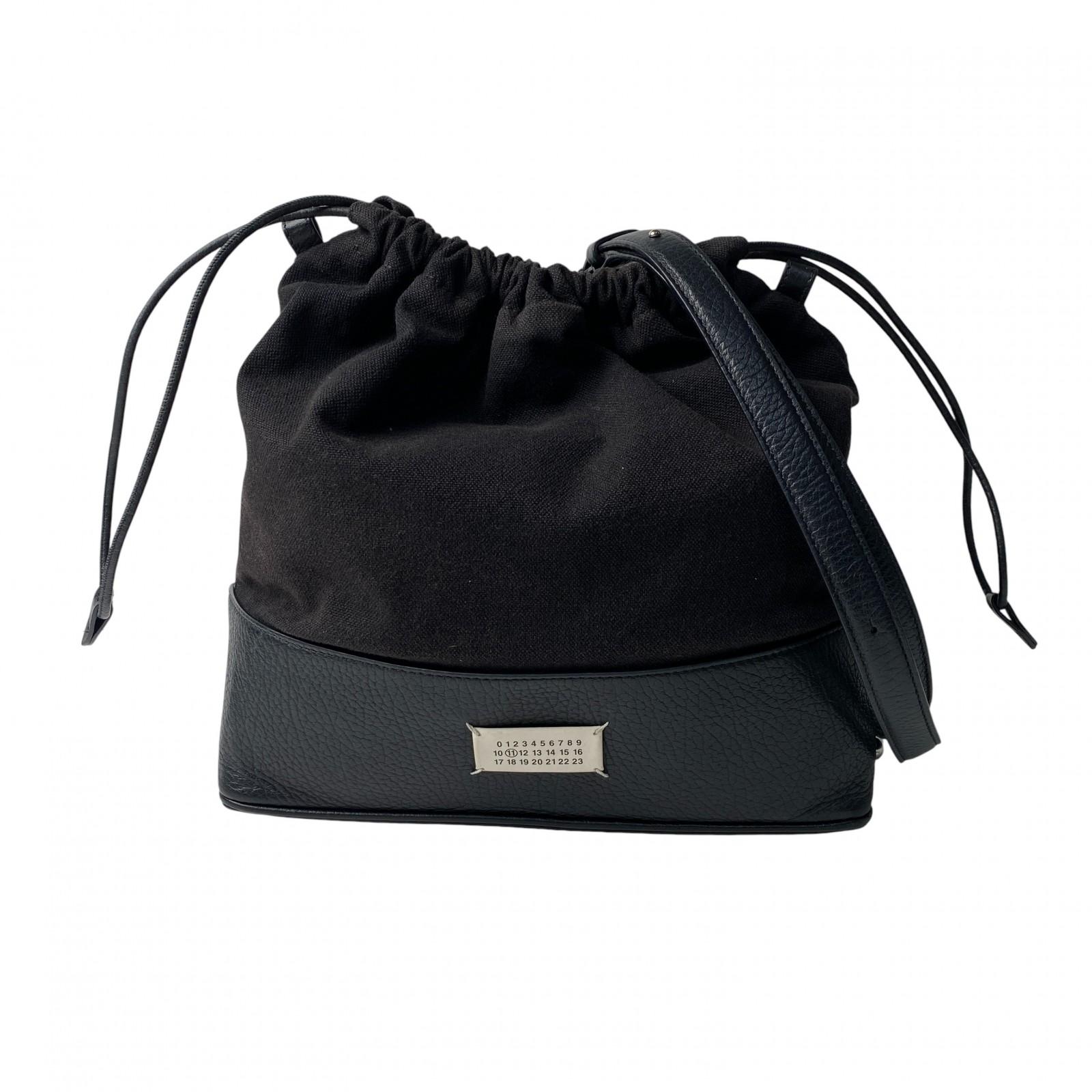 

Used Maison MargielaShoulder Bag black leather/canvas Women