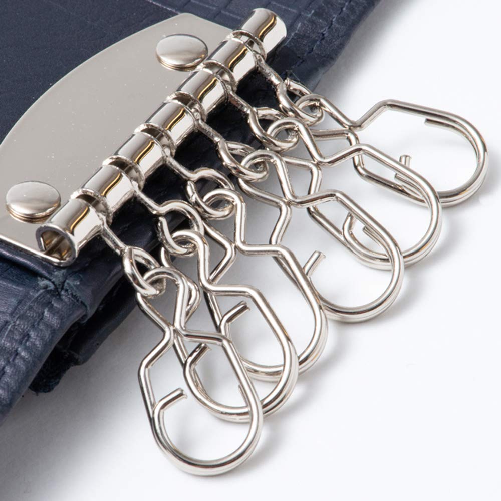 Key Case Elegant Carefully Selected Calf Leather Smooth Easy To Use Full of Functions Orthodox Back Coin Purse Versatile Navy [Mirahon] [CALF LEATHER]