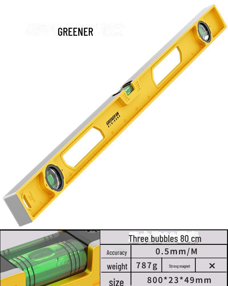 High Precision Mini Aluminum Level Ruler - Anti-Fall Design