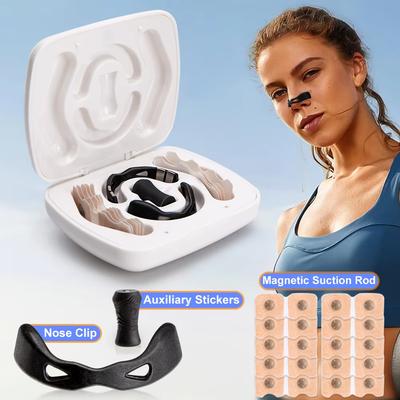 Kits de Dilatadores Nasales Magnéticos para Respirar por la Nariz Dilatador Nasal Aumenta la Ingesta de Oxígeno Recarga de Respiración Pinza Nasal Tiras Nasales Reducen los Ronquidos