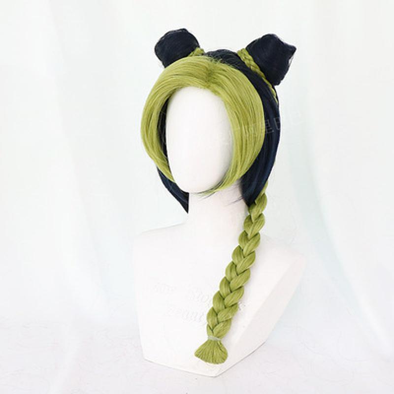 Anime Jolyne Cujoh Kujo Cosplay Wig Anime JoJo's Bizarre Adventure Golden Wind Buns Braids Cos Hair Wigs