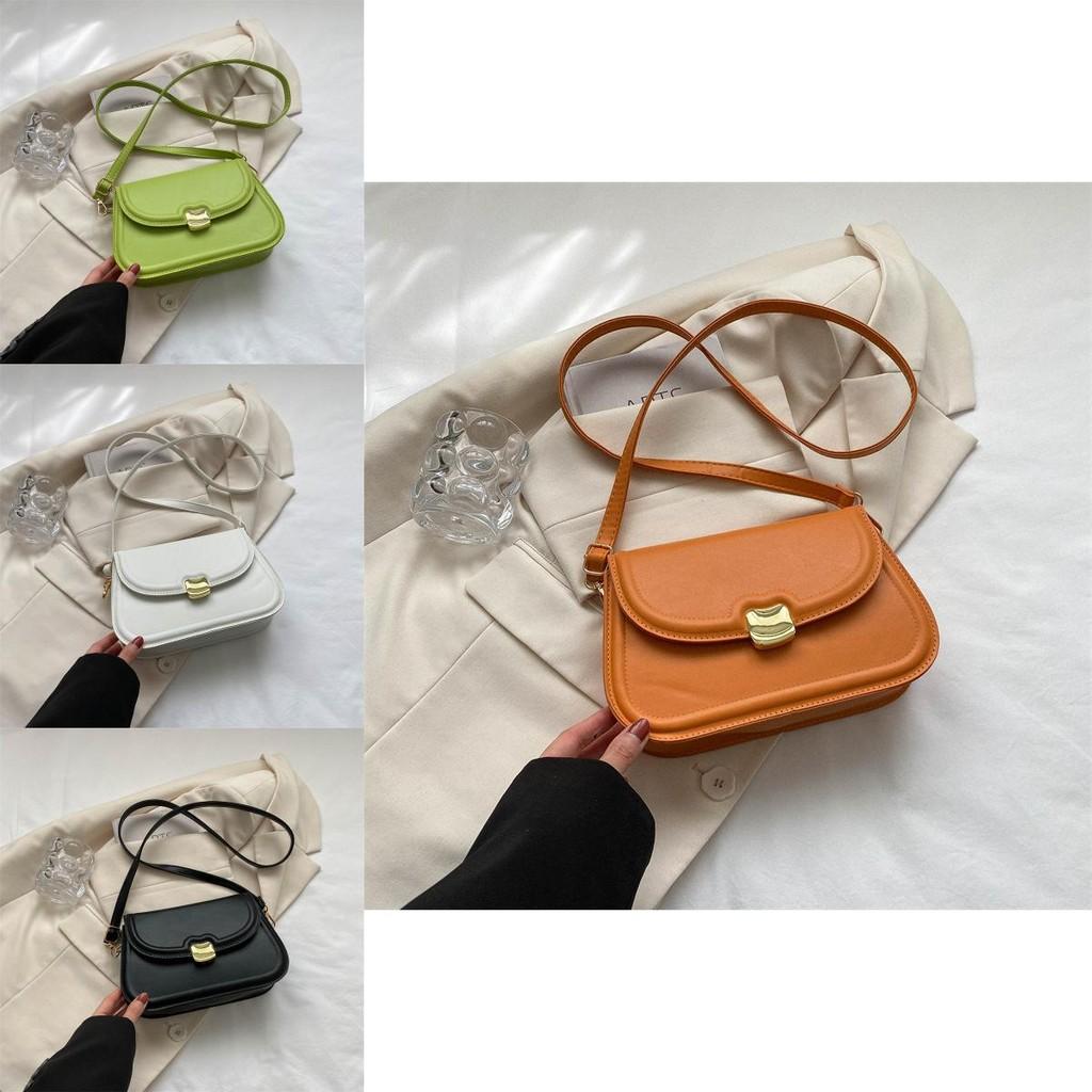 Fashionable Women's Small Square Shoulder Bag In Trendy Colors Black White Green Orange Pink Ideal For Casual Street Style And Everyday Use