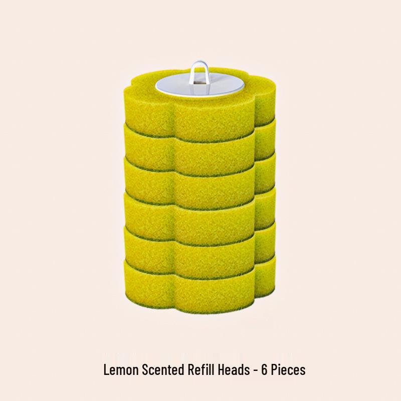 Disposable Toilet Brush Set with Sponge Heads for Effective Cleaning