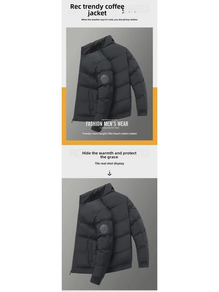 Men's 2024 Thick Cotton Winter Coat - Trendy Casual Youth Jacket